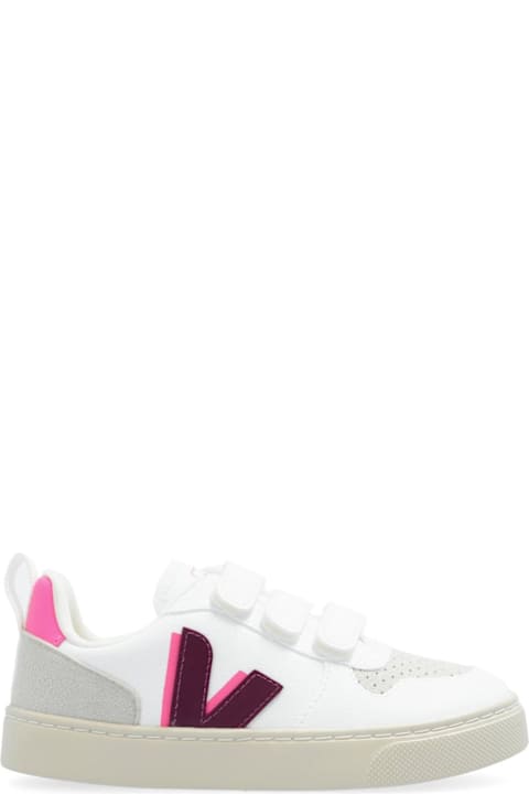 Veja Shoes for Girls Veja V-10 Cwl Logo Patch Sneakers