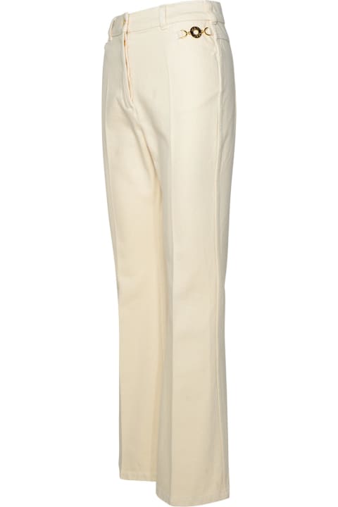 Patou Pants & Shorts for Women Patou Ivory Cotton Flare Jeans