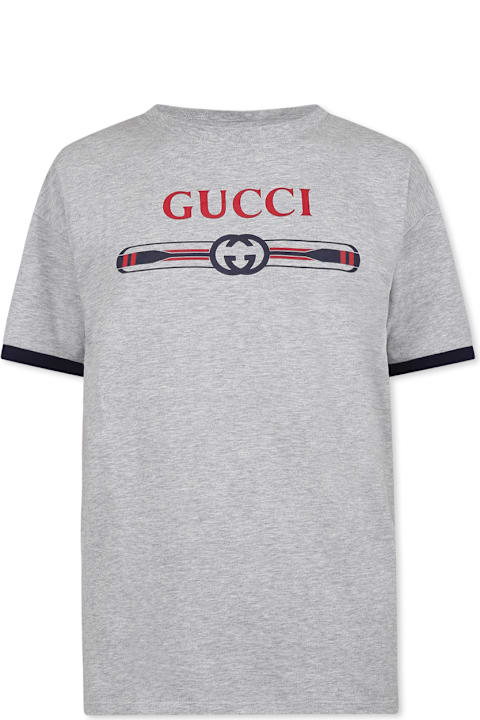 Gucci T-Shirts & Polo Shirts for Boys Gucci Grey T-shirt For Boy With Logo