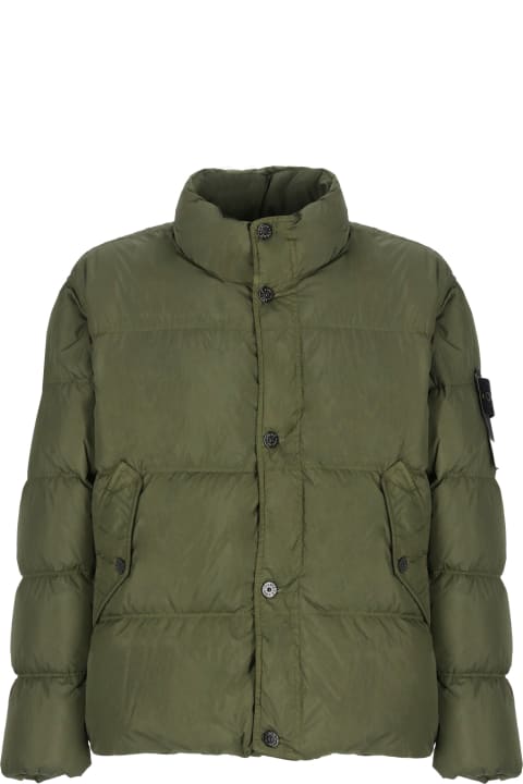 Stone Island Coats & Jackets for Men Stone Island Down Jacket With Logo