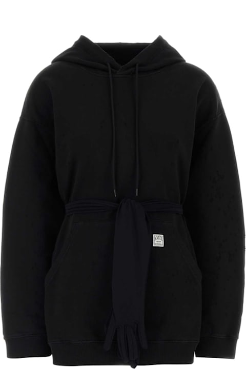 Homeware MM6 Maison Margiela Black Cotton Mini Sweatshirt Dress