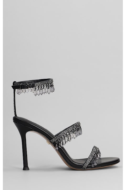 Homeware Lola Cruz Flamenca 95 Sandals In Black Leather