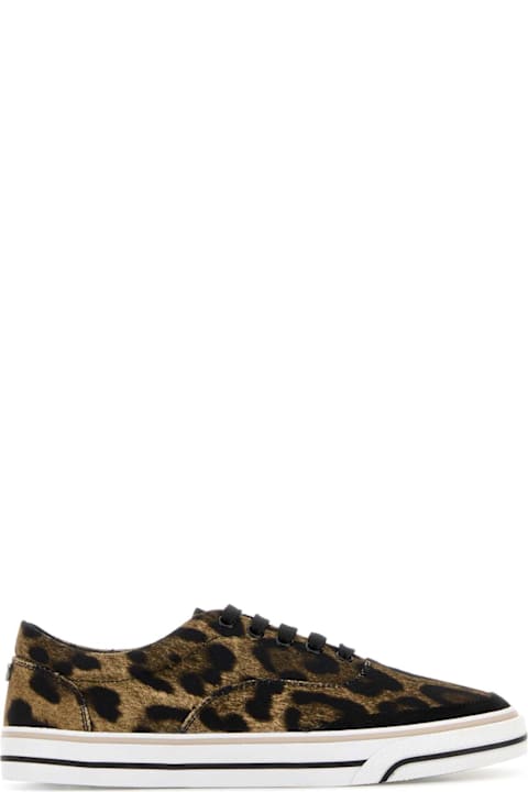 Dolce & Gabbana Printed Canvas Dg Sailing Sneakers