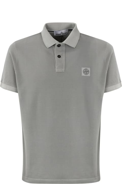 Stone Island Sale for Men Stone Island Logo Patched Regular Polo Shirt