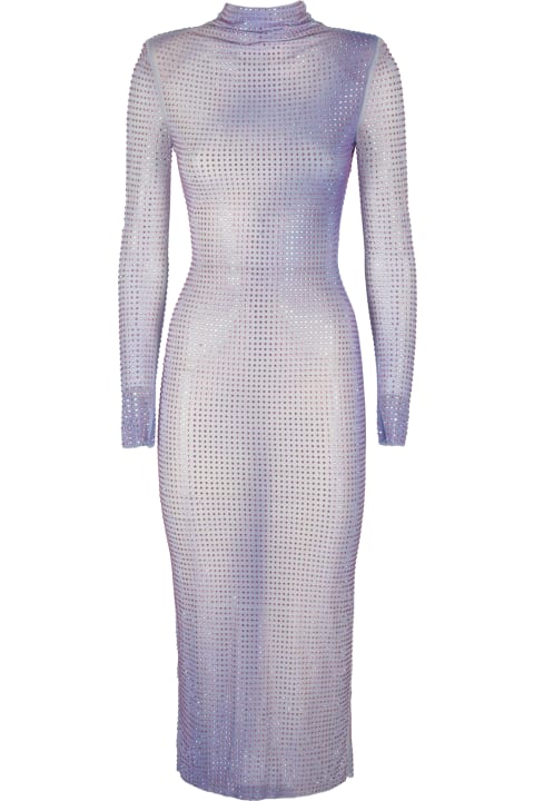 Fashion for Women self-portrait Lilac Contour Print Midi Dress