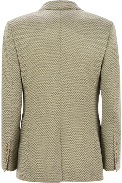 Saulina Milano Coats & Jackets for Women Saulina Milano Angelica - Herringbone Two-button Blazer