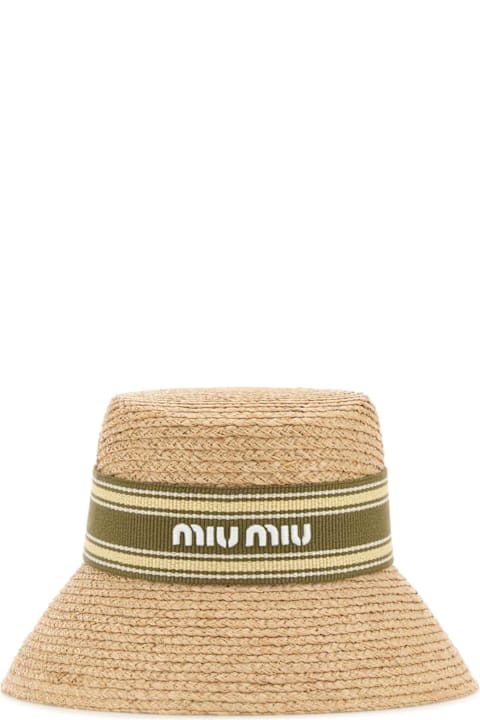 Hair Accessories for Women Miu Miu Raffia Hat