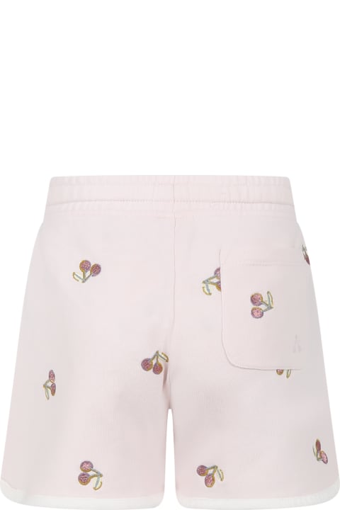 Bonpoint Bottoms for Girls Bonpoint Pink Shorts For Girl With Cherries