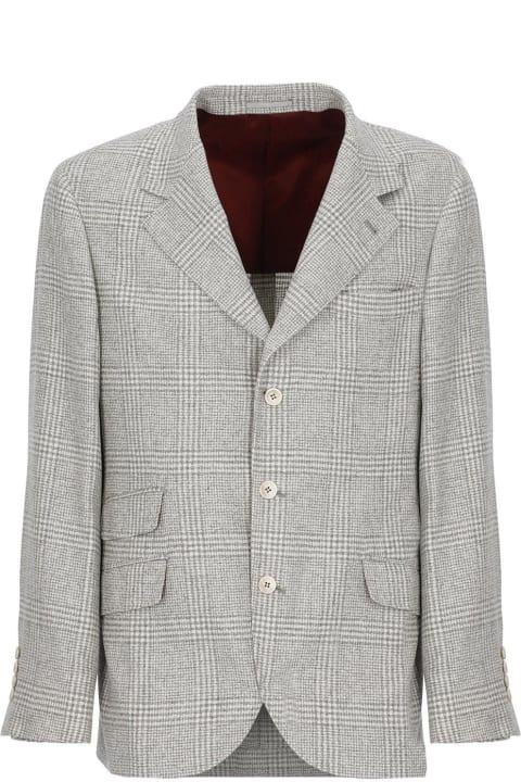 Checked Single-breasted Jacket