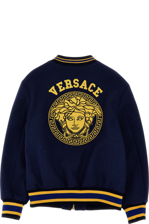 ボーイズ Versaceのトップス Versace Logo Embroidery Bomber Jacket