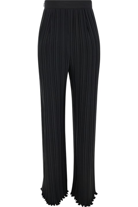 Pants & Shorts for Women Lanvin Black Pleated Pants With Invisible Zip In Crêpe De Chine Woman