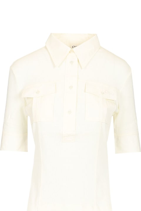 Chloé ملابس علوية لـ السيدات Chloé Slim Fit Polo Shirt