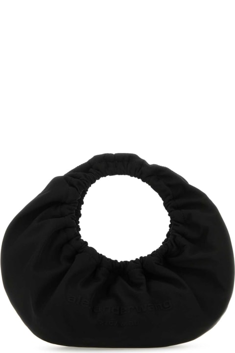 Bags Sale for Women Alexander Wang Black Fabric Crescent Small Handbag