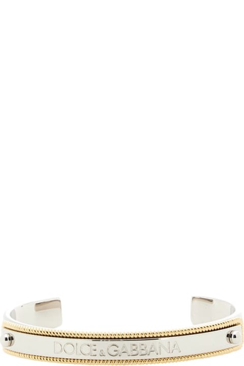 Jewelry Sale for Men Dolce & Gabbana "navy" Rigid Bracelet