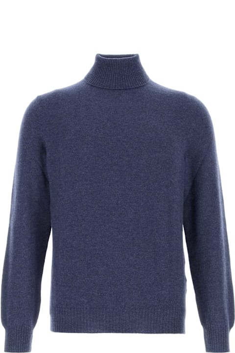 Fedeli for Kids Fedeli Air Force Blue Cashmere Sweater