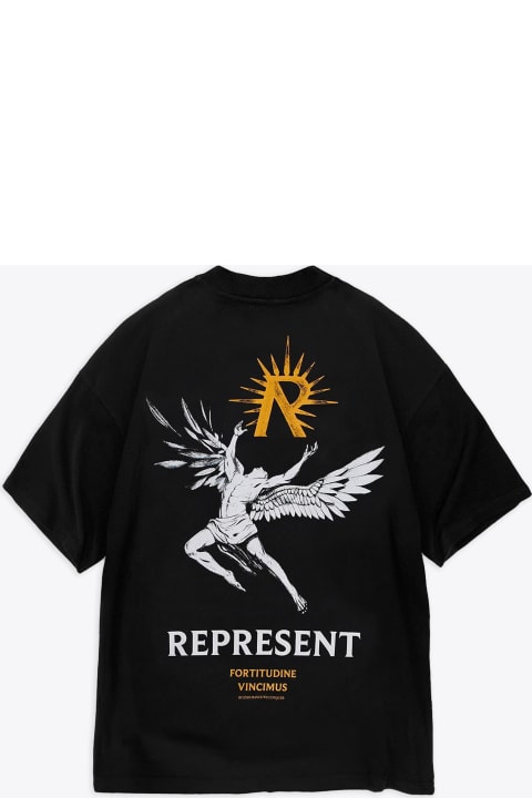 REPRESENT Topwear for Women REPRESENT Icarus T-shirt Black cotton Icarus t-shirt with short sleeves - Icarus T-Shirt
