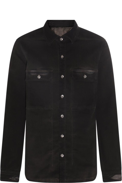 Clothing for Men DRKSHDW Garment-dyed Buttoned Shirt Jacket