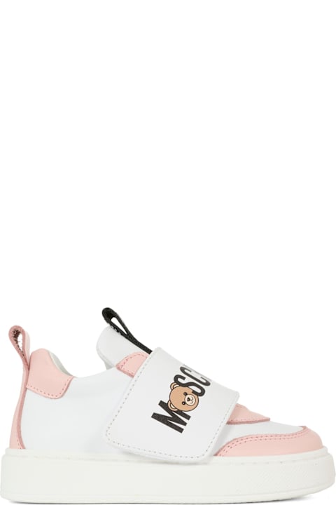 Homeware Moschino Pink Sneakers For Baby Girl And Girl With Teddy Bear