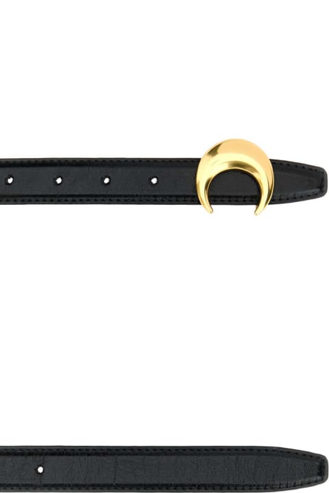 ウィメンズ新着アイテム Marine Serre Black Leather Belt