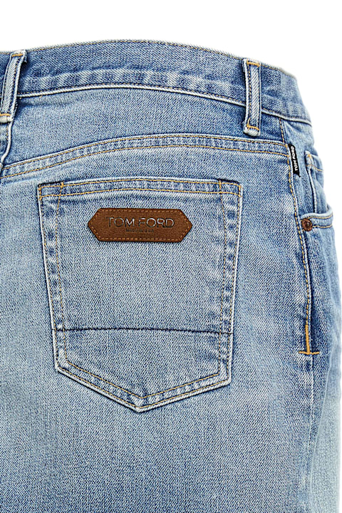 【関税&送料込み】Tom Ford 'Summer Stone Washed Denim Mini Tom Ford 'summer Stone Washed Denim Mini' Skirt | italist