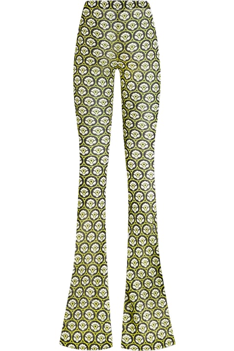 Etro for Women Etro Green Printed Jersey Trousers