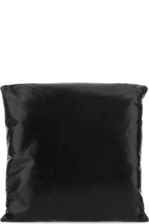 Bottega Veneta for Women Bottega Veneta Black Leather Pillow Clutch
