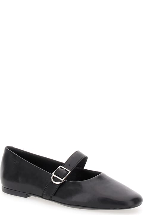 Vagabond Shoes for Women Vagabond 'jolin' Black Ballet Flats With Strap In Smooth Leather Woman