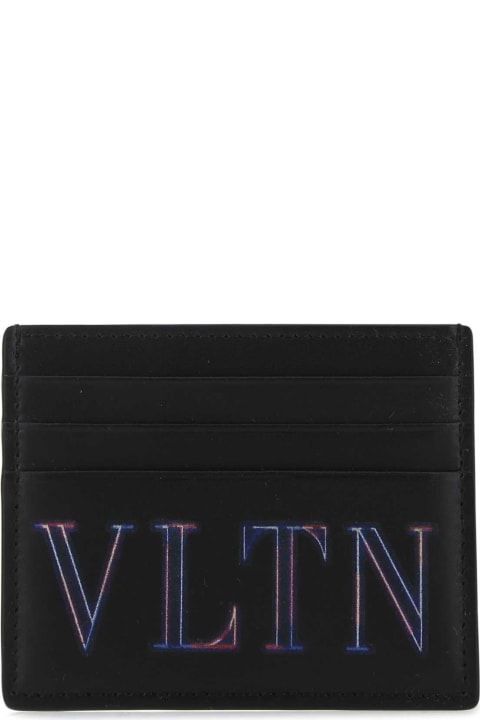 Valentino Garavani Accessories for Men Valentino Garavani Black Leather Card Holder