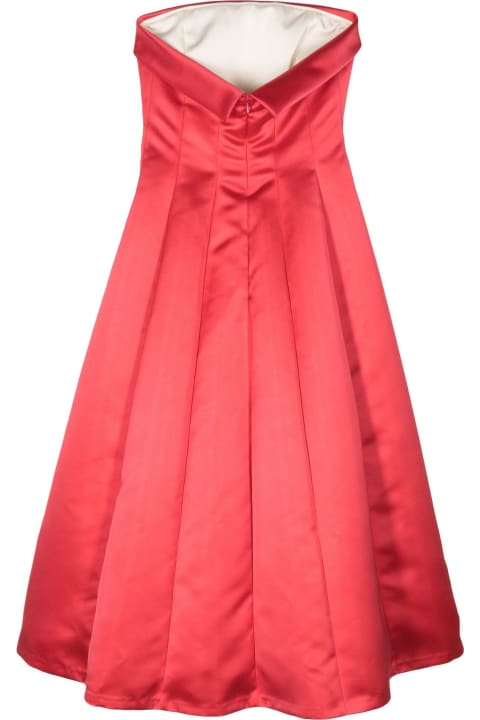 Philosophy di Lorenzo Serafini for Women Philosophy di Lorenzo Serafini Red Pleated Midi Dress
