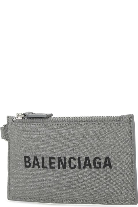 Balenciaga Wallets for Women Balenciaga Grey Fabric Card Holder