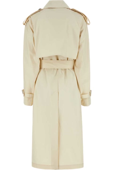 Burberry Coats & Jackets for Women Burberry Ivory Gabardine Trench Coat