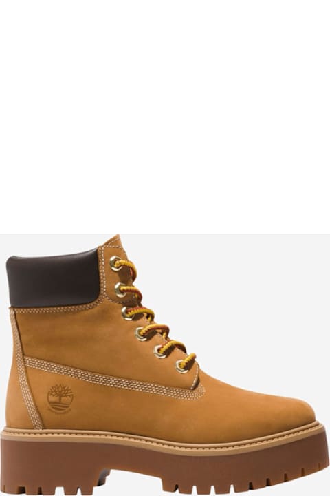 Timberland Stone Street Leather Platform Ankle Boots