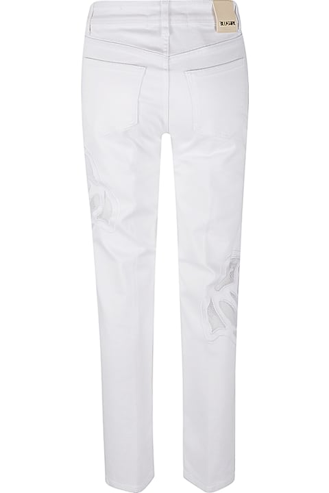 Blugirl Clothing for Women Blugirl Lace Rose Paneled Jeans