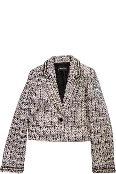 Karl Lagerfeld for Women Karl Lagerfeld Embellished Tweed Jacket