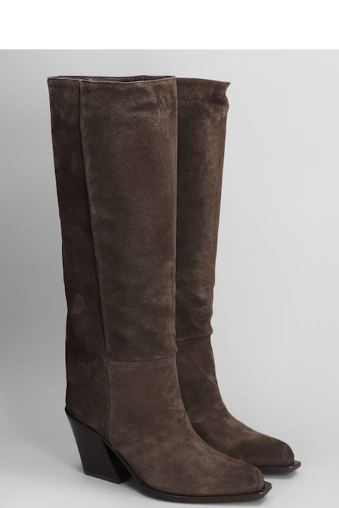 Vic Matié for Men Vic Matié Sense 351 Texan Boots In Taupe Suede