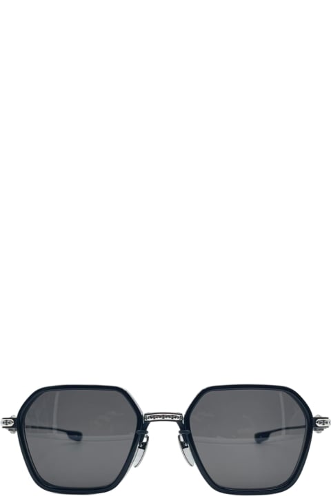 メンズ Chrome Heartsのアクセサリー Chrome Hearts Danger Zone - Black / Brushed Silver Sunglasses