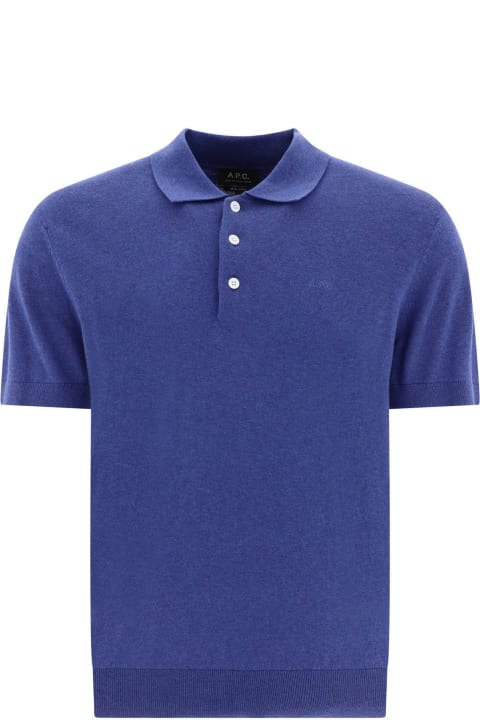A.P.C. for Men A.P.C. Gregory Logo Embroidered Polo Shirt