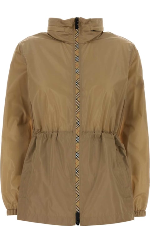 Burberry Beige Nylon Windbreaker