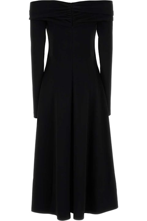 Homeware Alberta Ferretti Black Stretch Crepe Dress