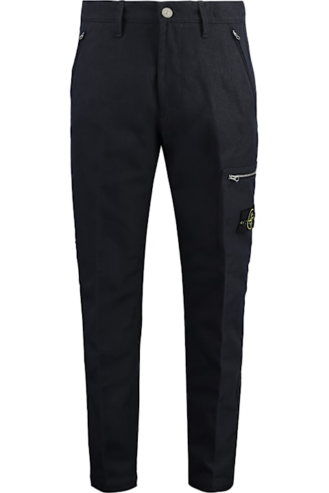 Stone Island سراويل لـ القسم الرجالي Stone Island Cotton Blend Trousers