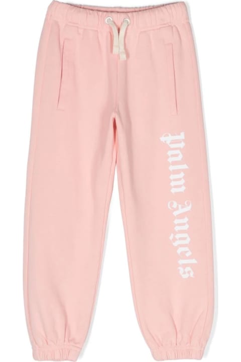 Fashion for Kids Palm Angels Pink Joggers With Logo