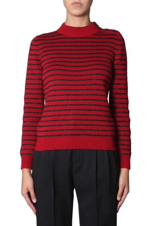 ウィメンズ Saint Laurentのウェア Saint Laurent Striped Knit Sweater