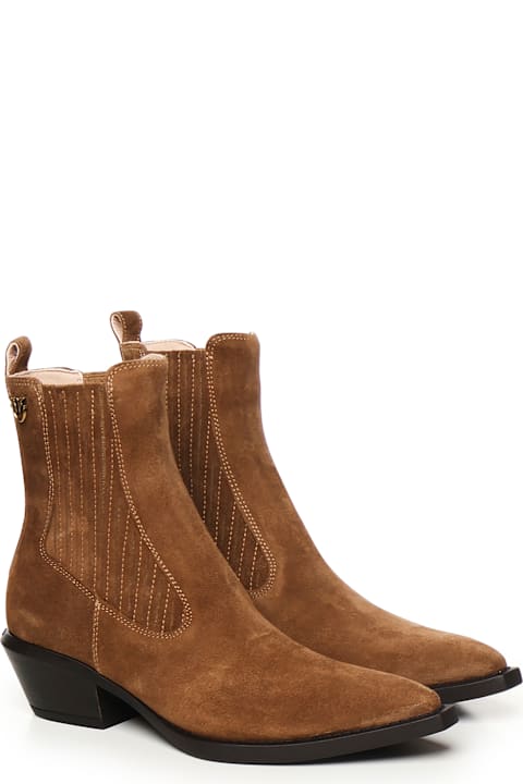 Pinko أحذية لـ السيدات Pinko Suede Ankle Cowboy Boots