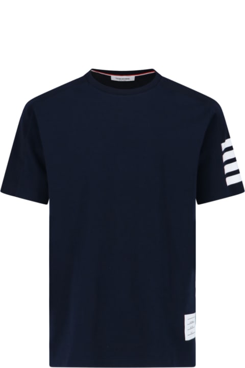 Homeware Thom Browne Navy Cotton T-shirt