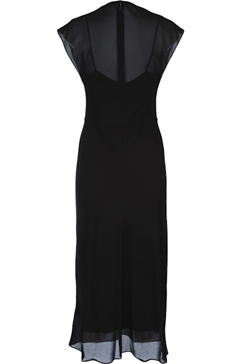Calvin Klein فساتين لـ السيدات Calvin Klein Sheer Georgette Ns Midi Dress