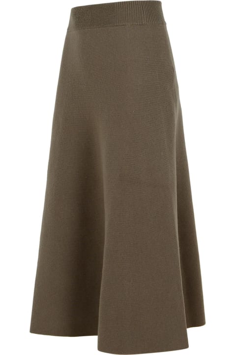 Lanvin for Women Lanvin Beige Wool Blend Skirt