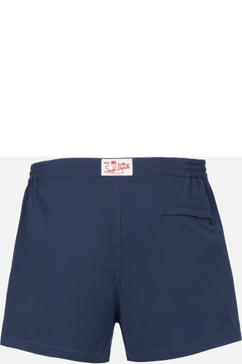 Homeware MC2 Saint Barth Man Navy Blue Fitted Cut Swim Shorts Harrys