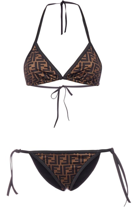Swimwear for Women Fendi Monogram Printed Two-piece Bikini Set