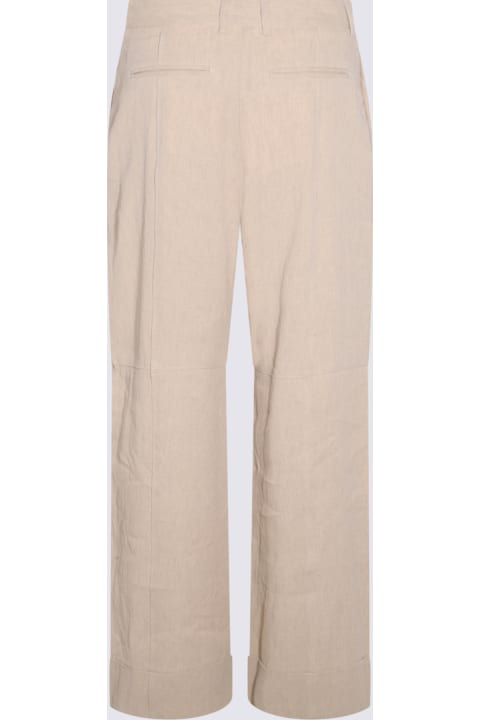 Acne Studios Pants & Shorts for Women Acne Studios Light Sand Linen And Cotton Blend Pants