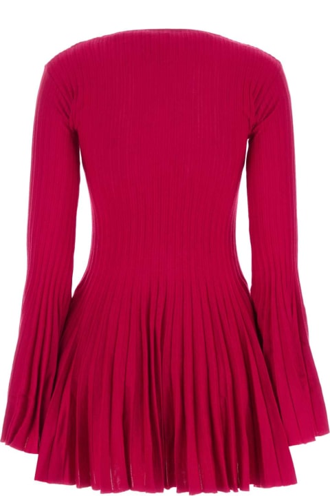 Blumarine for Women Blumarine Fuchsia Wool Mini Dress